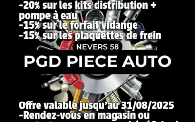 Nos Offres Exclusives ÉTÉ Chez PGD Pièce Auto Nevers !